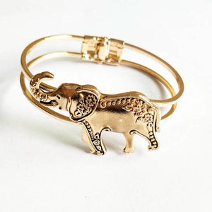Greek Sorority Crystal Letter Elephant Charms Adjustable Open Bangle