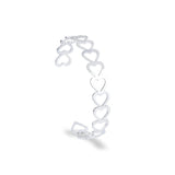 Heart Stainless Steel Cuff Bangle Waterproof Bracelet