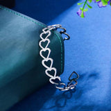 Heart Stainless Steel Cuff Bangle Waterproof Bracelet