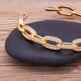 Women Exaggerated Open Bracelets Female Rhinestone Hand Jewelry Gift