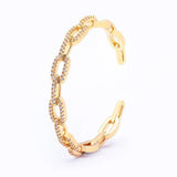 Women Exaggerated Open Bracelets Female Rhinestone Hand Jewelry Gift