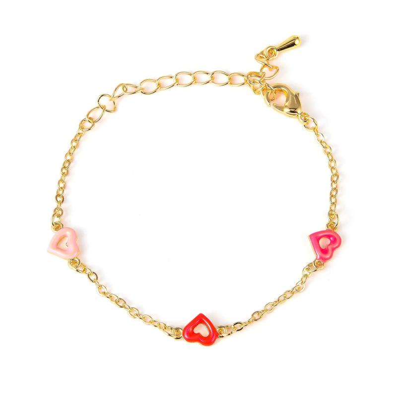 Heart Anklets Copper Chain Charm Bracelets for Women