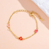 Heart Anklets Copper Chain Charm Bracelets for Women