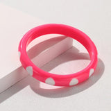 Multi-color Resin Bangles Geometric Round Spots Bangle