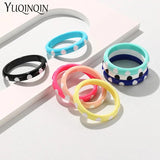 Multi-color Resin Bangles Geometric Round Spots Bangle