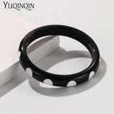 Multi-color Resin Bangles Geometric Round Spots Bangle