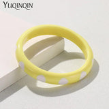Multi-color Resin Bangles Geometric Round Spots Bangle