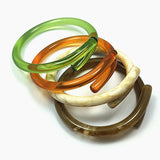 Personalized Resin Bangle Green Acrylic Bracelet