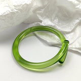 Personalized Resin Bangle Green Acrylic Bracelet