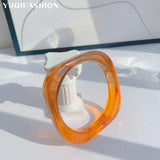 Colorful Transparent Resin Acrylic Geometric Bracelet Women Party Accessories