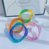 Colorful Transparent Resin Acrylic Geometric Bracelet Women Party Accessories