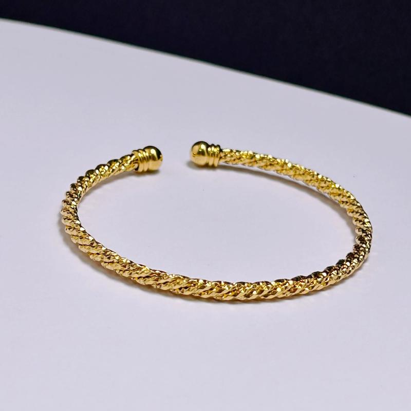 Plated Charm Bracelets for Women Adjustable Twisted Cuff Bangles & Bracelet