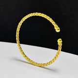 Plated Charm Bracelets for Women Adjustable Twisted Cuff Bangles & Bracelet