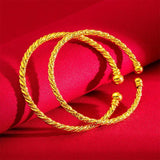 Plated Charm Bracelets for Women Adjustable Twisted Cuff Bangles & Bracelet