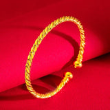 Plated Charm Bracelets for Women Adjustable Twisted Cuff Bangles & Bracelet