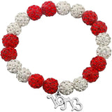 Red Beads Bracelet with Triangle Pendant Charm