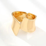 Wide Plated Bangle Bracelet for Women