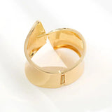 Wide Plated Bangle Bracelet for Women
