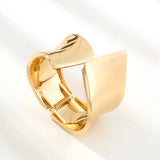 Wide Plated Bangle Bracelet for Women