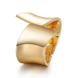 Wide Plated Bangle Bracelet for Women