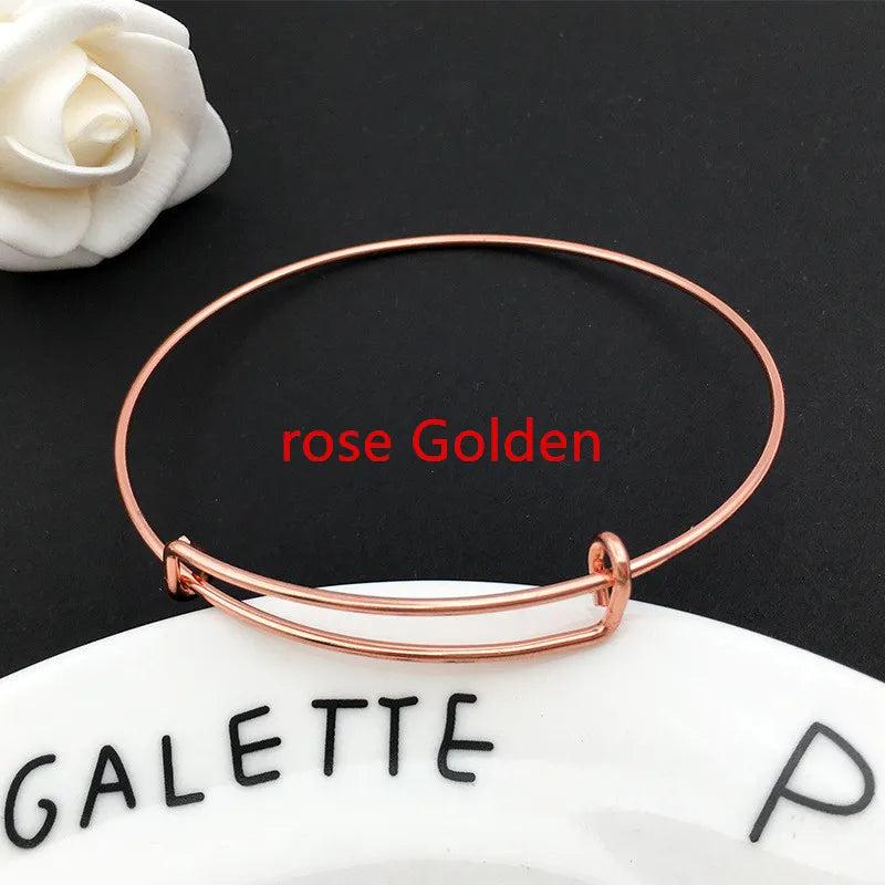 Adjustable Wire Blank Bangle Bracelet 20pcs/pack