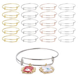 Adjustable Wire Blank Bangle Bracelet 20pcs/pack