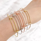 Adjustable Wire Blank Bangle Bracelet 20pcs/pack