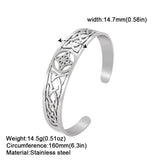 Shape Witch Knot Stainless Steel Bracelet Celtic Wiccan Bangle Talisman