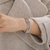 Shape Witch Knot Stainless Steel Bracelet Celtic Wiccan Bangle Talisman
