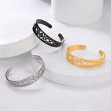 Shape Witch Knot Stainless Steel Bracelet Celtic Wiccan Bangle Talisman