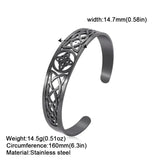 Shape Witch Knot Stainless Steel Bracelet Celtic Wiccan Bangle Talisman