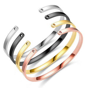 Adjustable Stainless Steel Bracelet, Minimalist Design