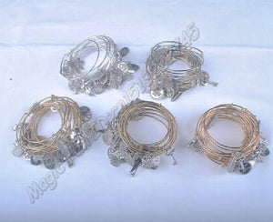 5pcs Silver Bracelet Wholesales Women Charms Adjustable
