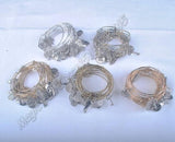 5pcs Silver Bracelet Wholesales Women Charms Adjustable