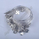 5pcs Silver Bracelet Wholesales Women Charms Adjustable