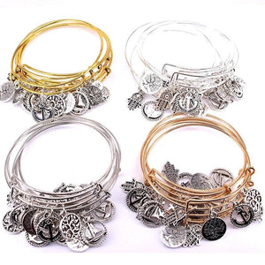 5pcs Bangle Set Bracelets for Women Girls Jewelry Charms Bangles Cuff
