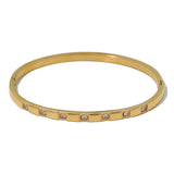 Sparkling Zircon Stainless Steel Bangle Bracelet for Women