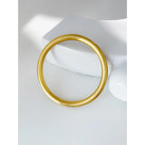 Peri'sbox Vintage Classic Round Circle Bangle Smooth Steel Bangles For Women