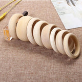 6Pcs Unfinished Blank Wood Bangle Bracelets for DIY Painting Craft Jewelry