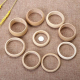 6Pcs Unfinished Blank Wood Bangle Bracelets for DIY Painting Craft Jewelry
