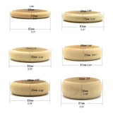 6Pcs Unfinished Blank Wood Bangle Bracelets for DIY Painting Craft Jewelry