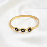 Hexagon Stainless Steel Silver Chain Bracelet for Women