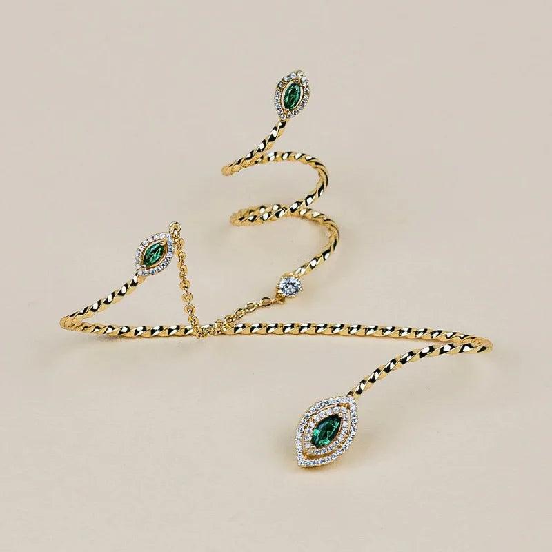 Stonefans Hand Palm Bracelet Rhinestone Finger Chain Bangle