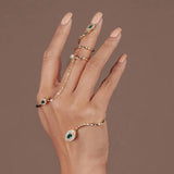 Stonefans Hand Palm Bracelet Rhinestone Finger Chain Bangle