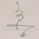 Stonefans Hand Palm Bracelet Rhinestone Finger Chain Bangle