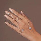 Stonefans Hand Palm Bracelet Rhinestone Finger Chain Bangle