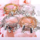 5pcs Bangle Set Hope Dream Forever Trust Charm Bracelets