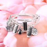 5pcs Bangle Set Hope Dream Forever Trust Charm Bracelets