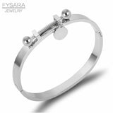 Stainless Steel Tag Bracelet Bangles Women Accessories Rose Pulseiras Bracelets