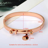 Stainless Steel Tag Bracelet Bangles Women Accessories Rose Pulseiras Bracelets